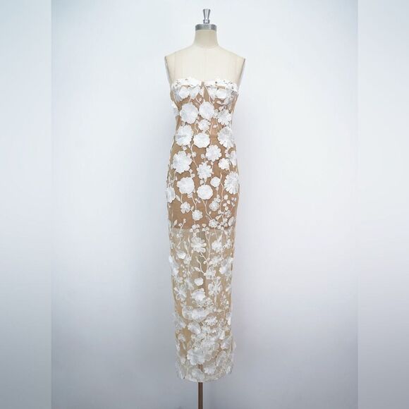 NWOT BRONX AND BANCO JASMINE BLANC STRAPLESS MAXI DRESS - Picture 8 of 16